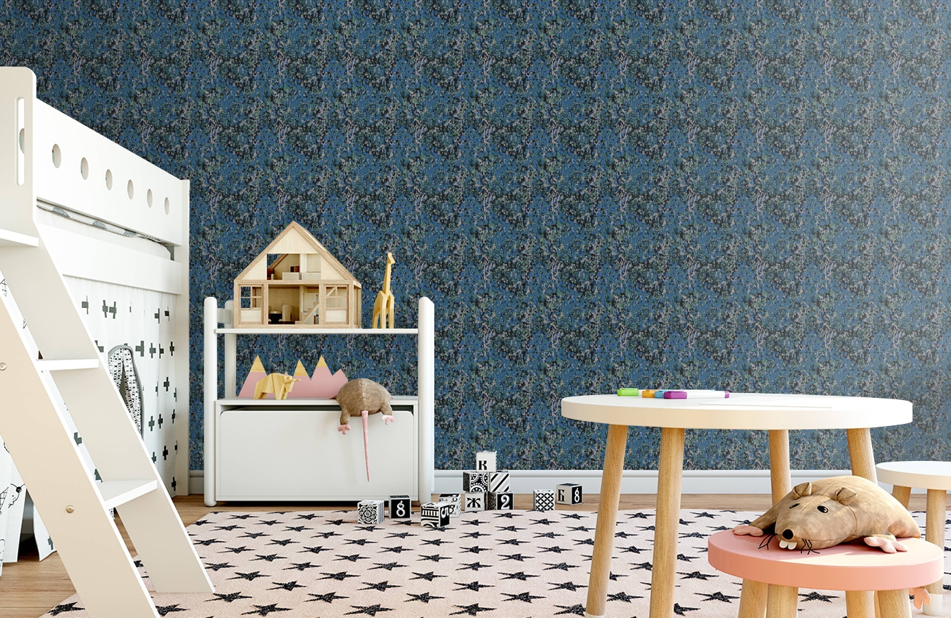 Обои RDT2204-8 фото в интерьере детская