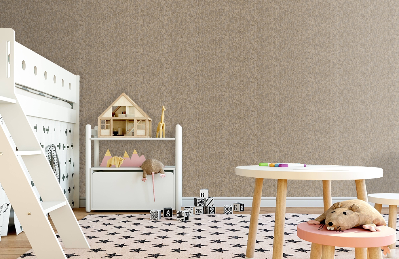 Обои RDT2205-5 фото в интерьере детская