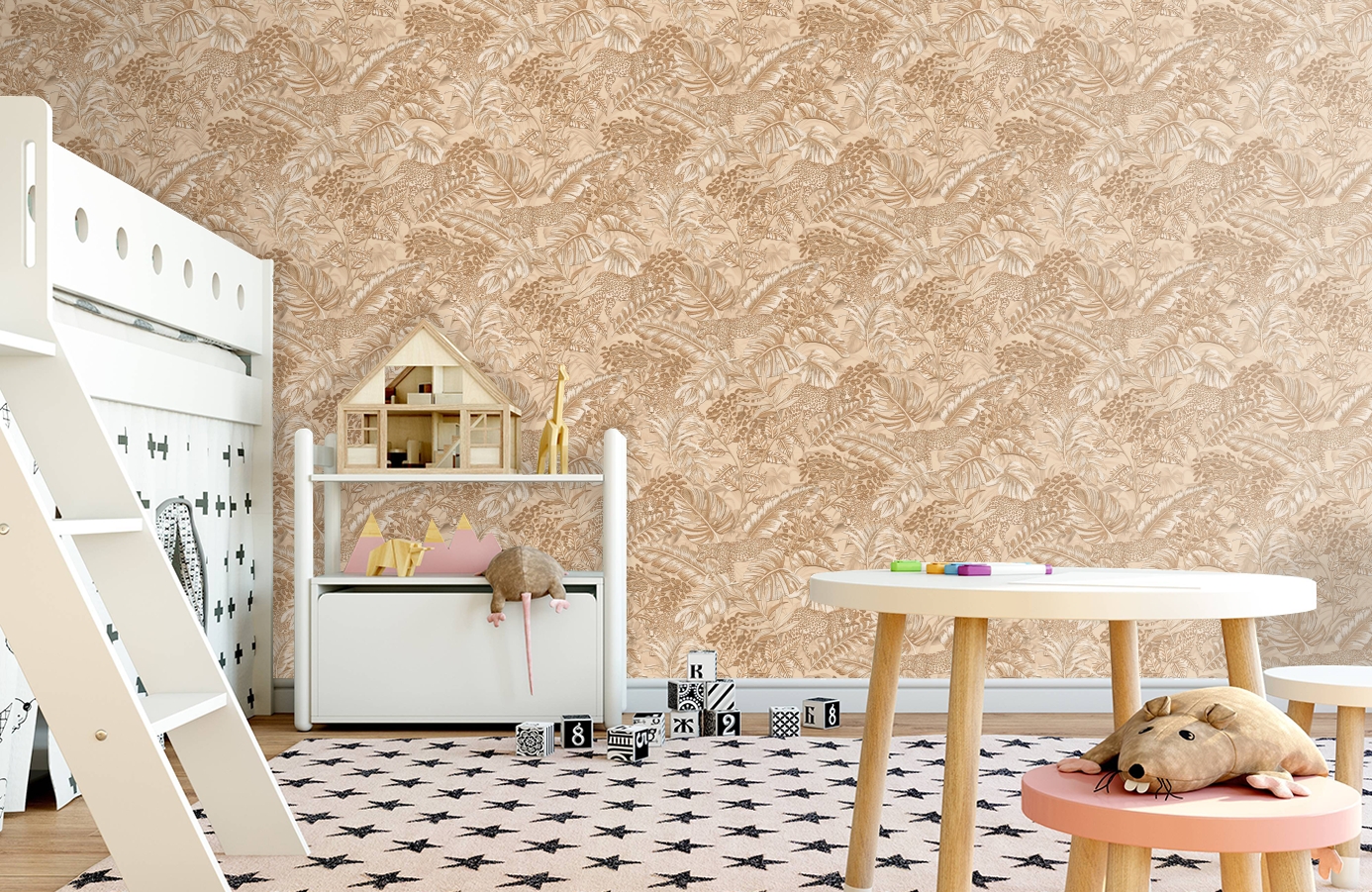 Обои RDT2206-7 фото в интерьере детская