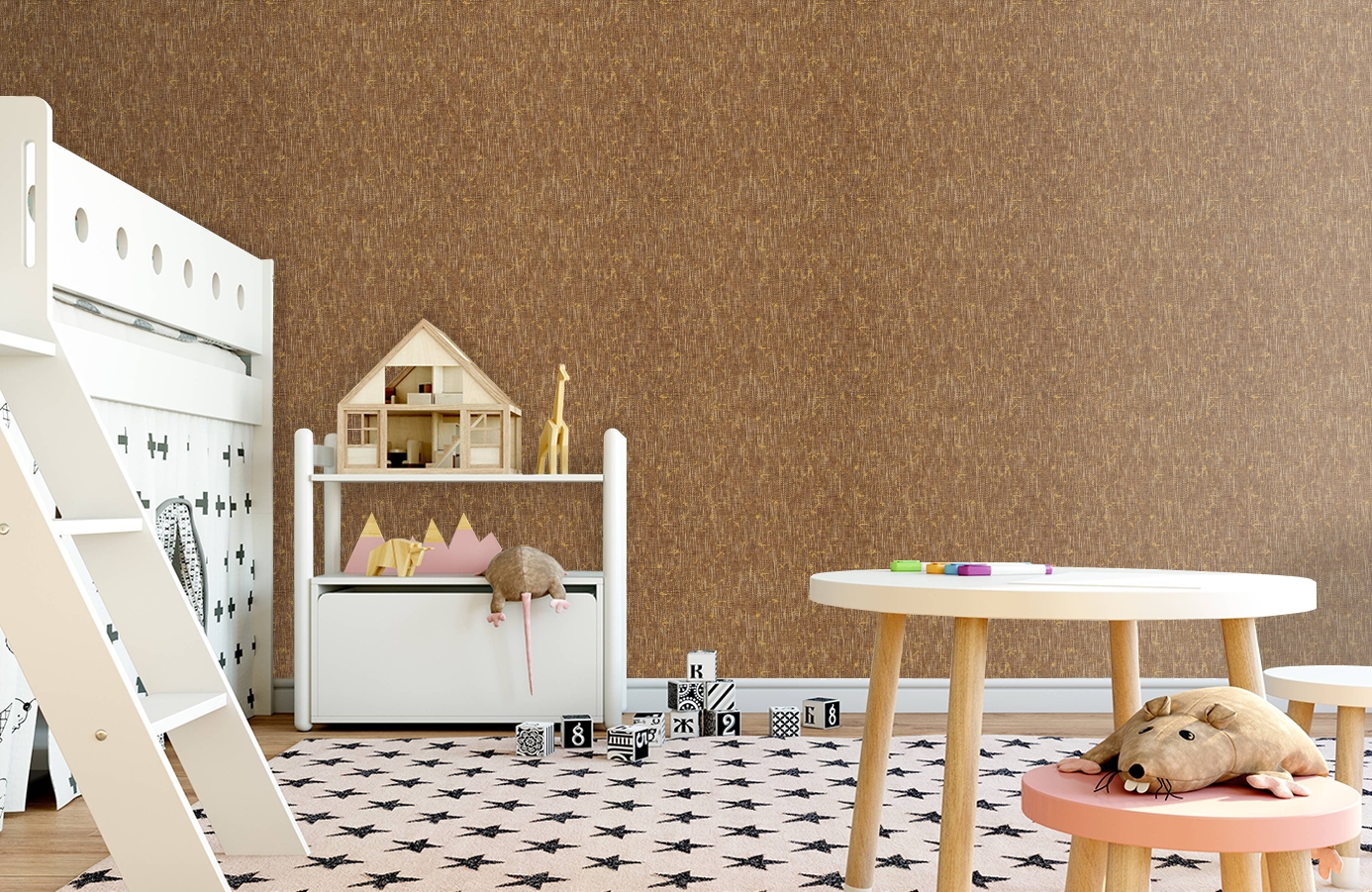 Обои RDT2207-6 фото в интерьере детская