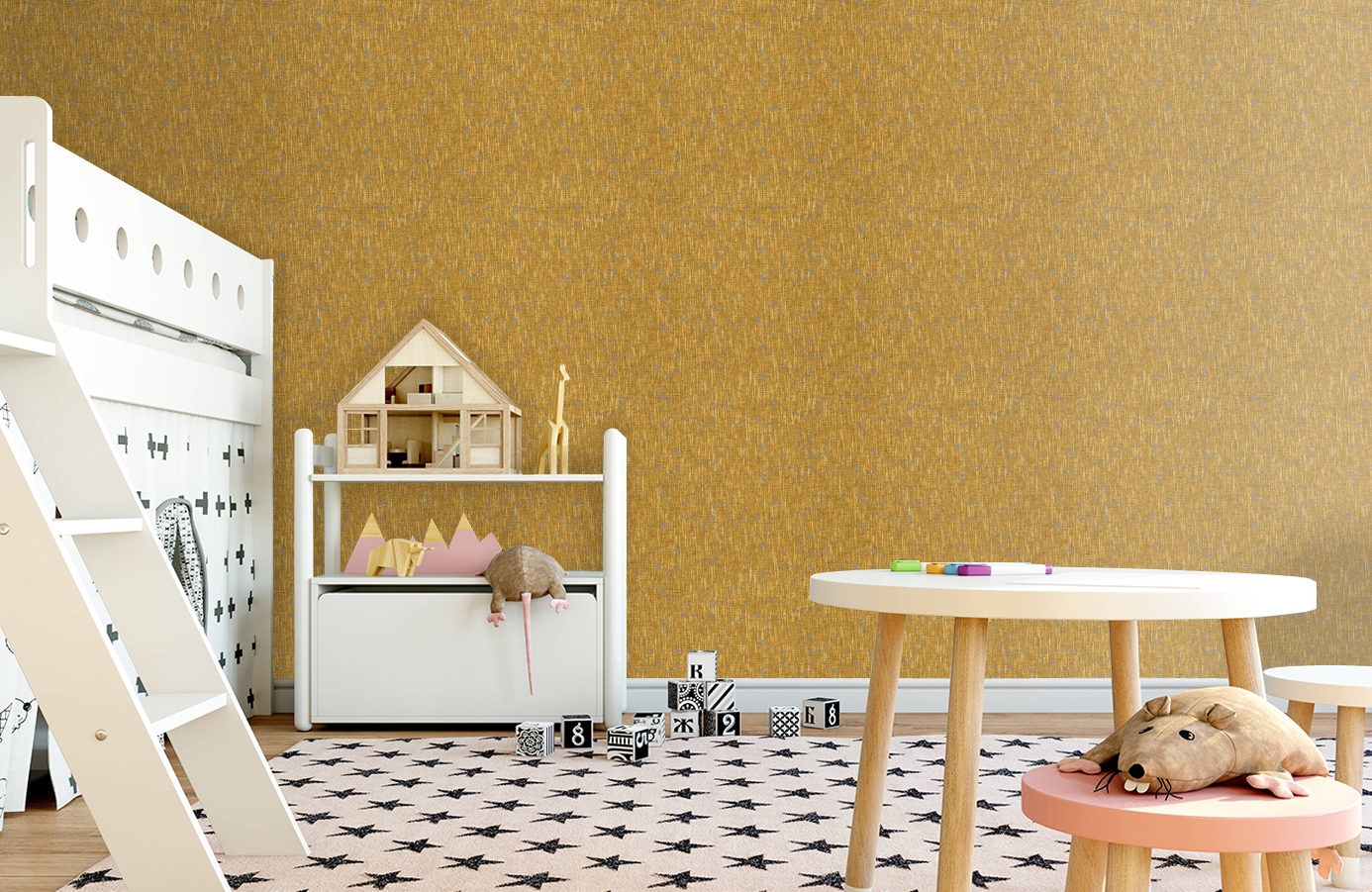 Обои RDT2207-7 фото в интерьере детская