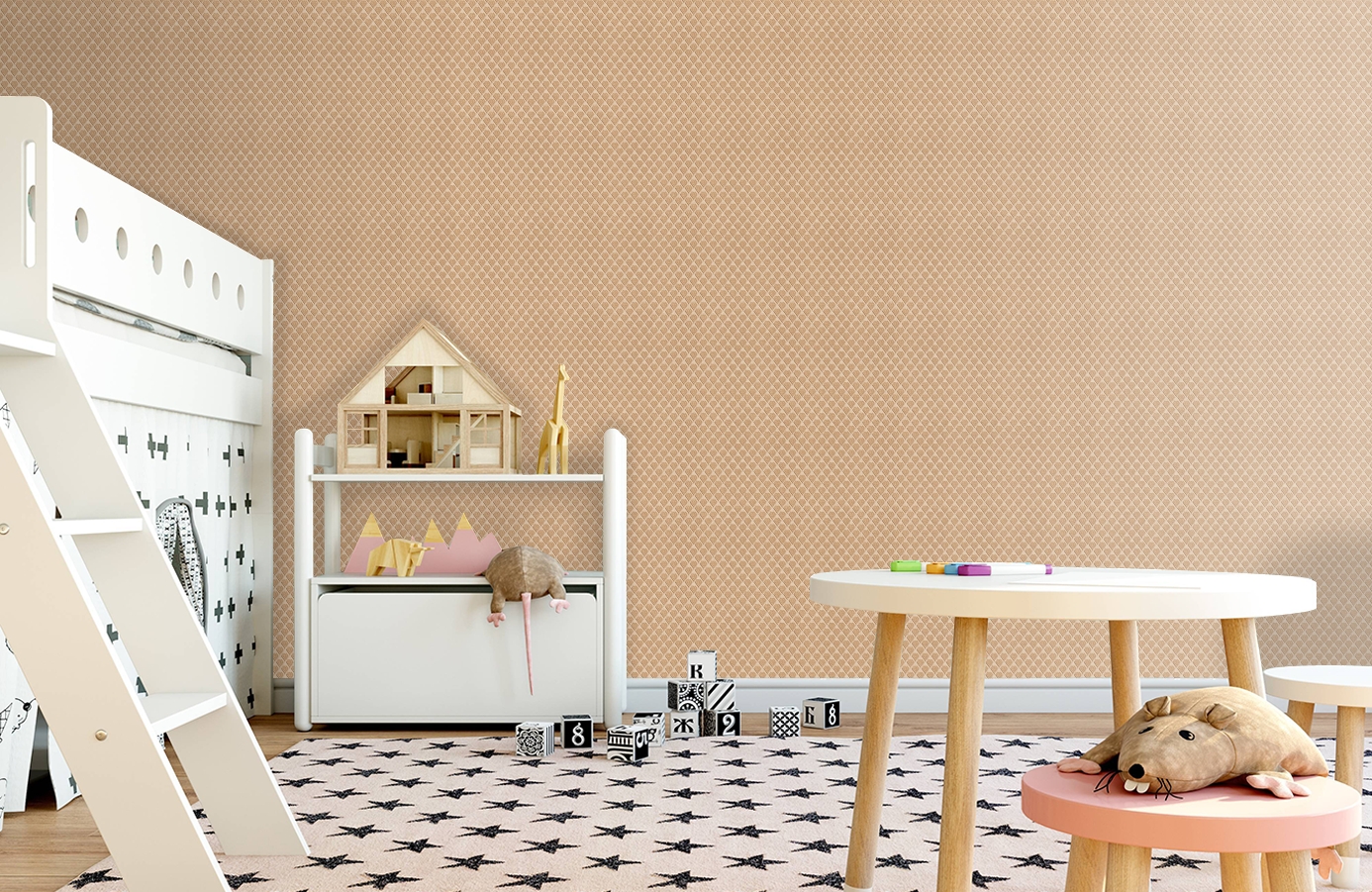 Обои RDT2208-3 фото в интерьере детская