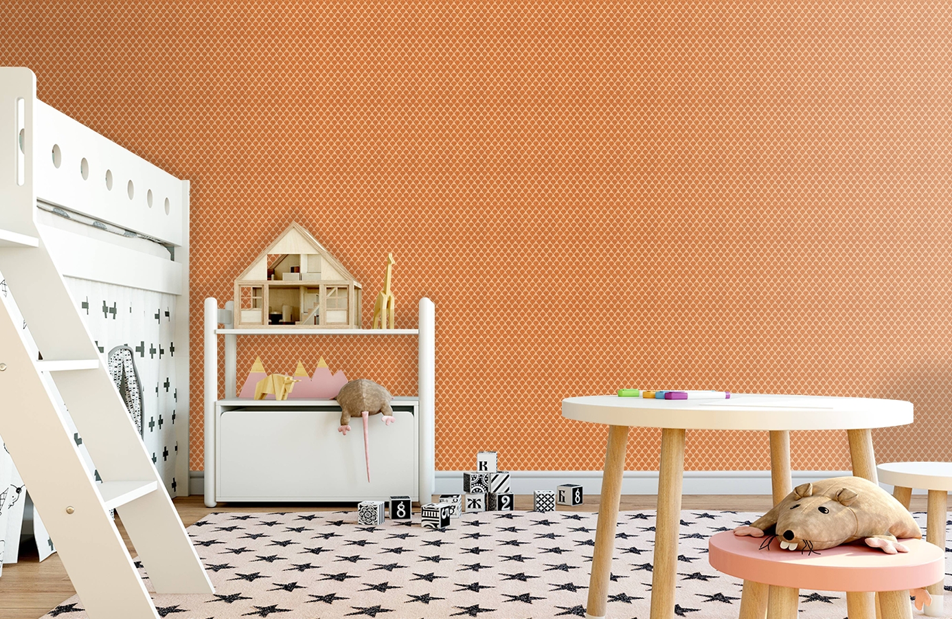 Обои RDT2208-5 фото в интерьере детская