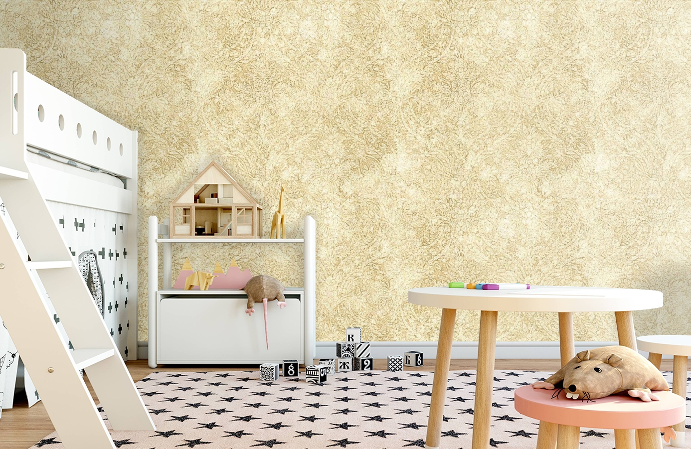 Обои RJC4005-2 фото в интерьере детская