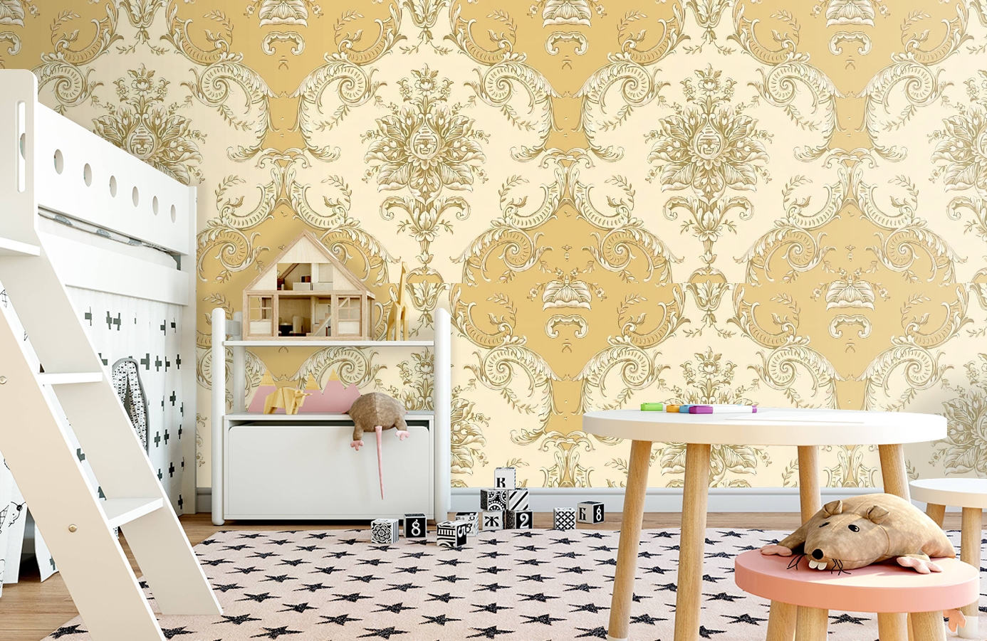 Обои RJC4007-3 фото в интерьере детская Обои RJC4007-3 фото в интерьере детская