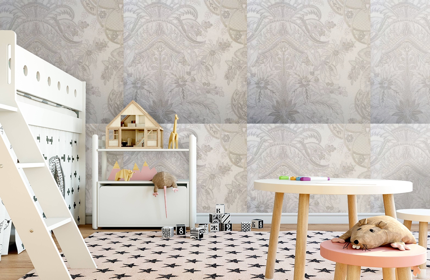 Обои RMH1001-6 фото в интерьере детская Обои RMH1001-6 фото в интерьере детская