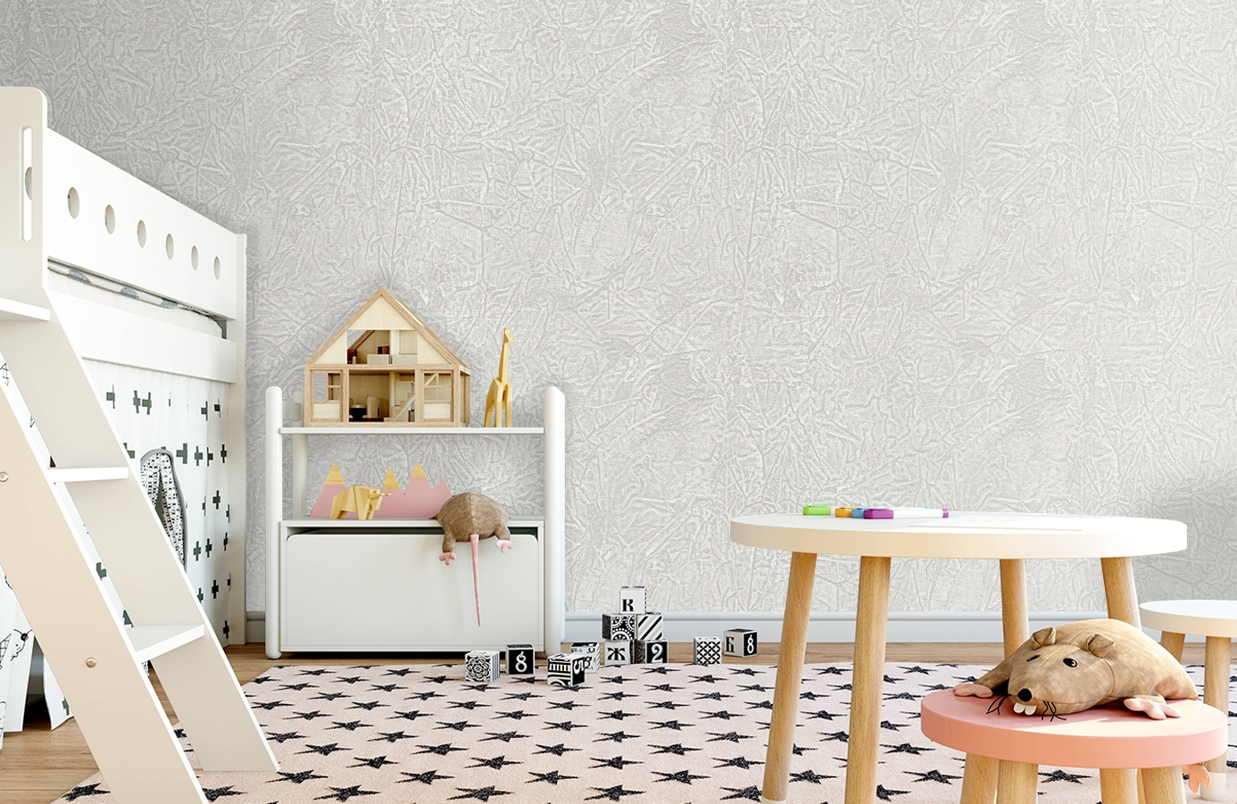 Обои RMH1007-5 фото в интерьере детская