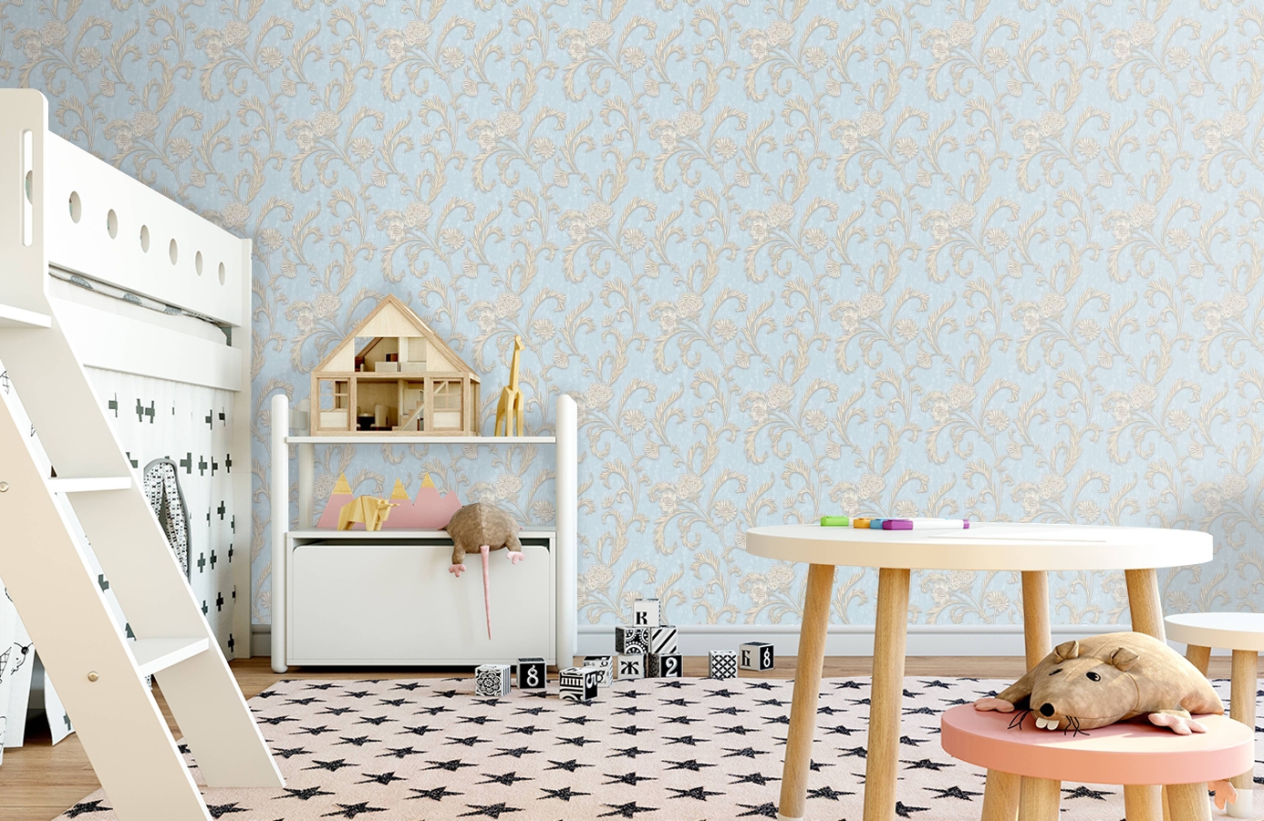 Обои RMH1010-3 фото в интерьере детская