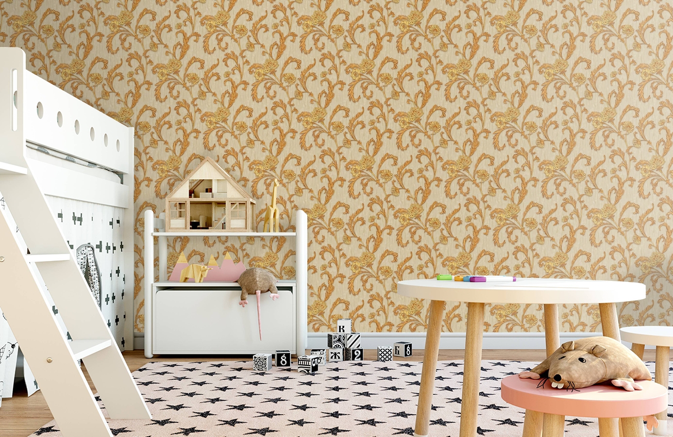 Обои RMH1010-4 фото в интерьере детская
