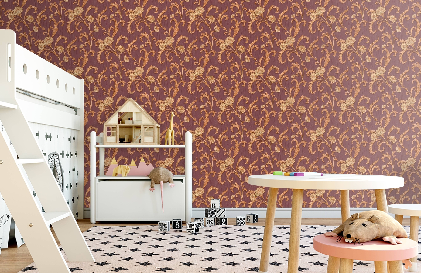 Обои RMH1010-5 фото в интерьере детская