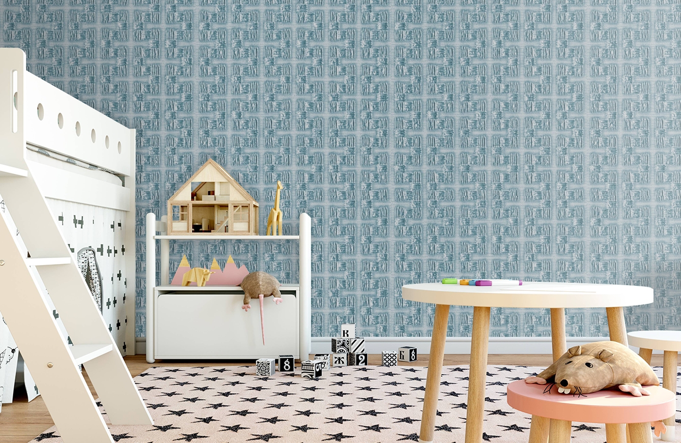 Обои RWT1805-10 фото в интерьере детская