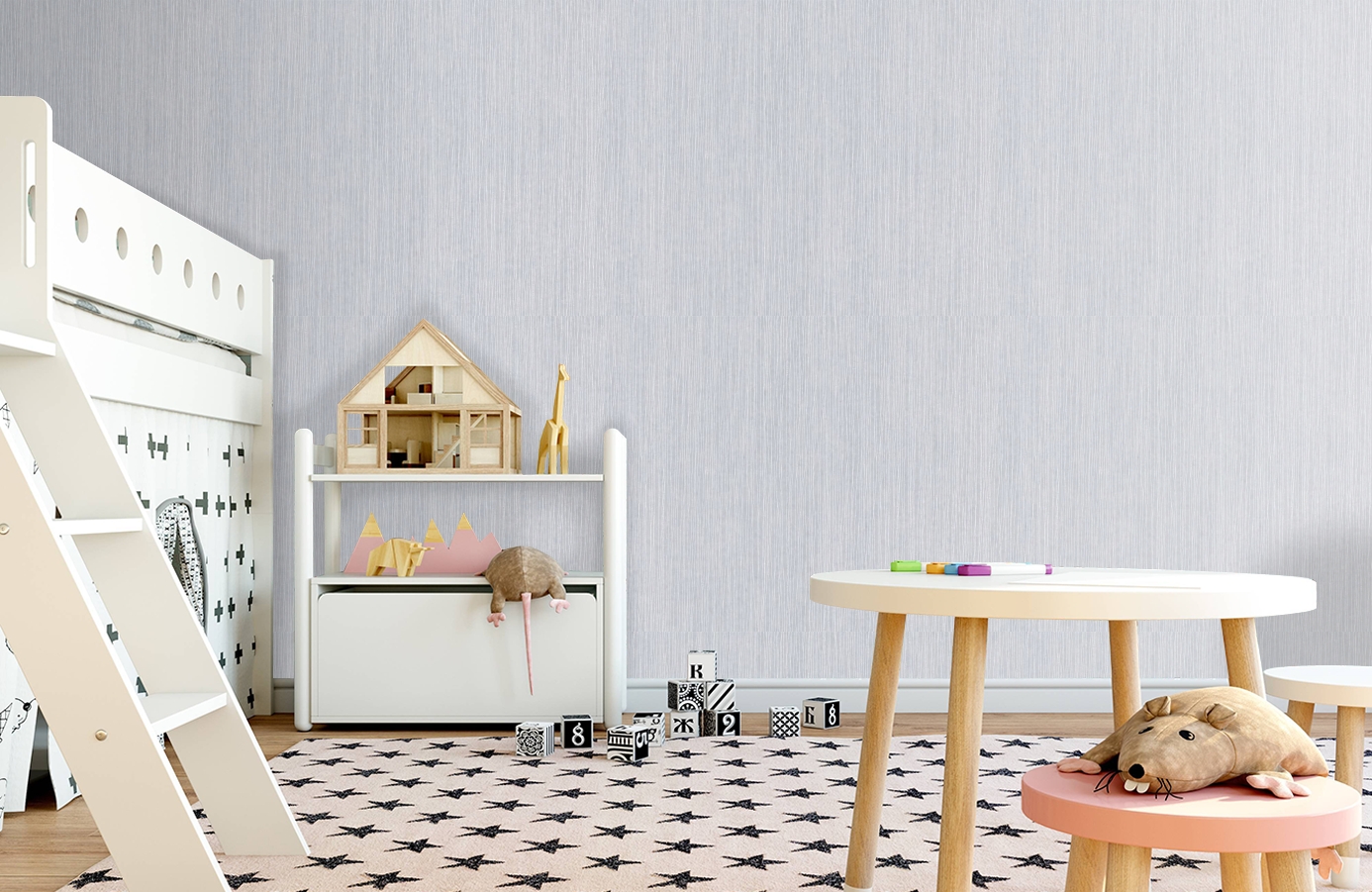 Обои 2486-19 фото в интерьере детская