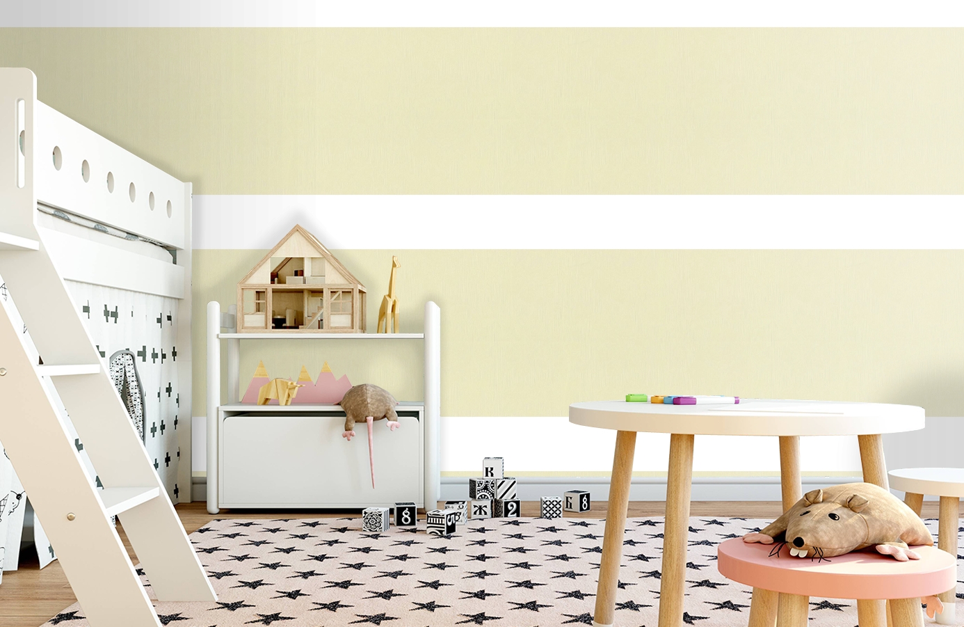 Обои 30084-4 фото в интерьере детская