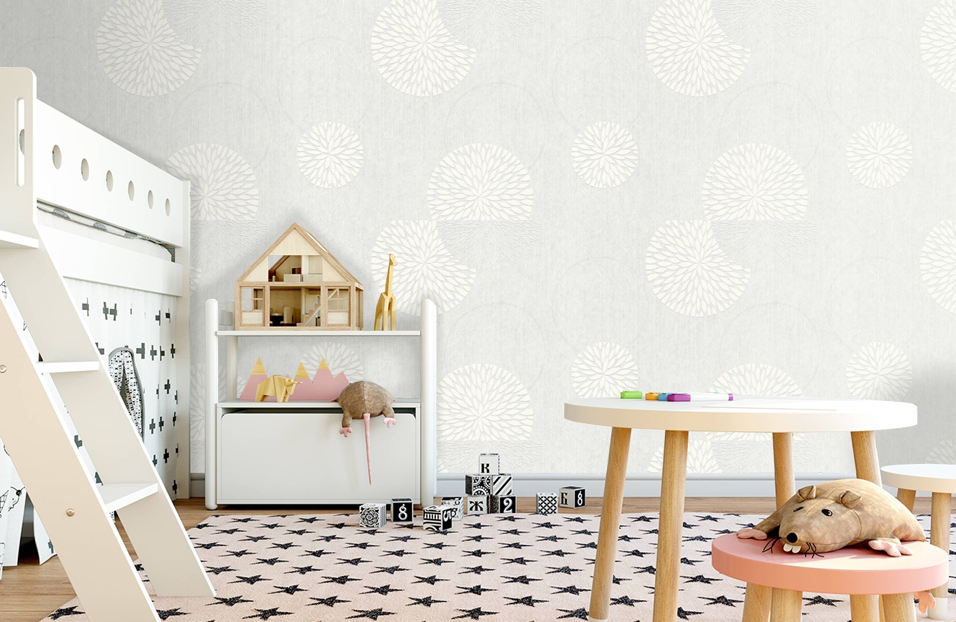 Обои 32131-1 фото в интерьере детская