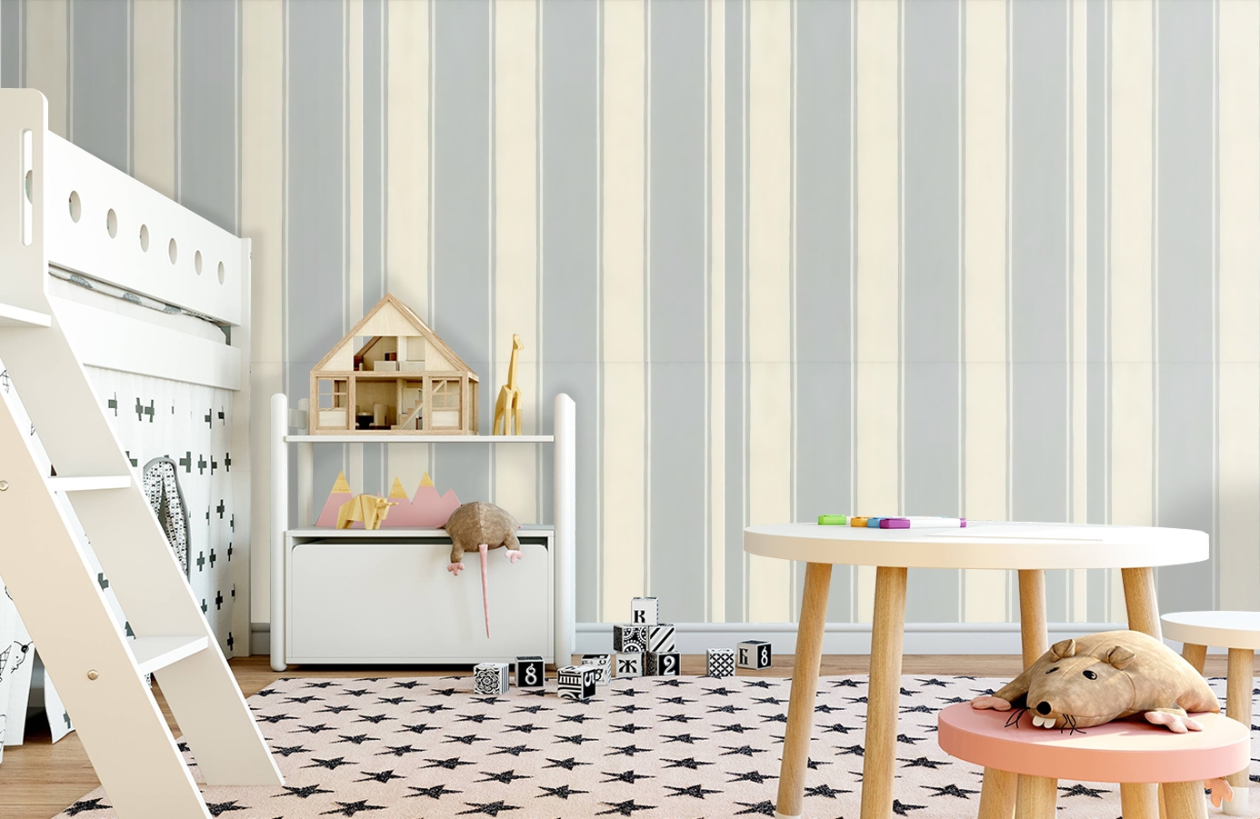 Обои 37166-4 фото в интерьере детская