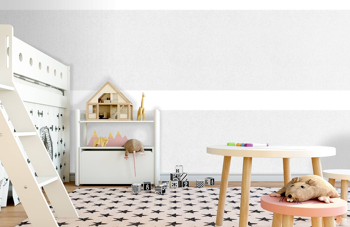 Обои 9293-10 фото в интерьере детская