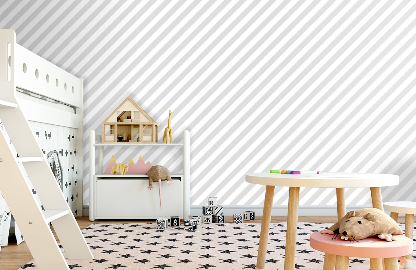 Обои 93528-1 фото в интерьере детская