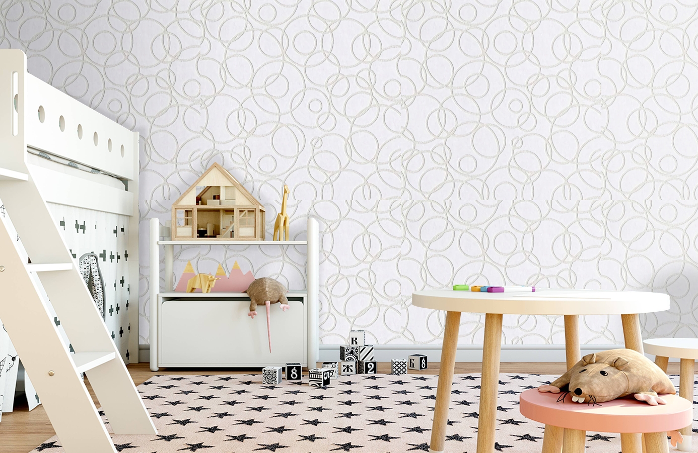 Обои 9659-12 фото в интерьере детская