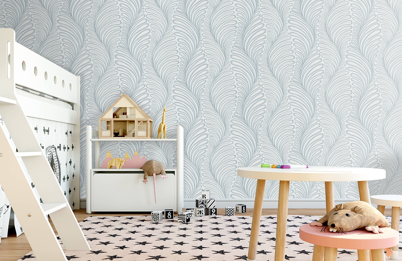 Обои 84114-2 фото в интерьере детская