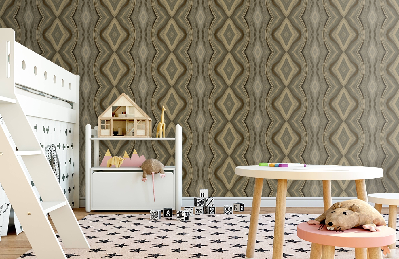 Обои 84116-6 фото в интерьере детская