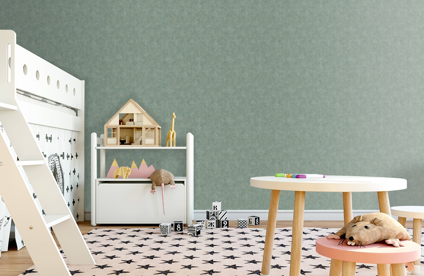Обои 84217-12 фото в интерьере детская