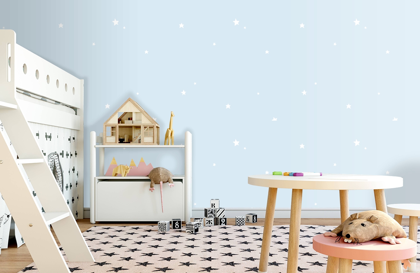 Обои 84247-6 фото в интерьере детская