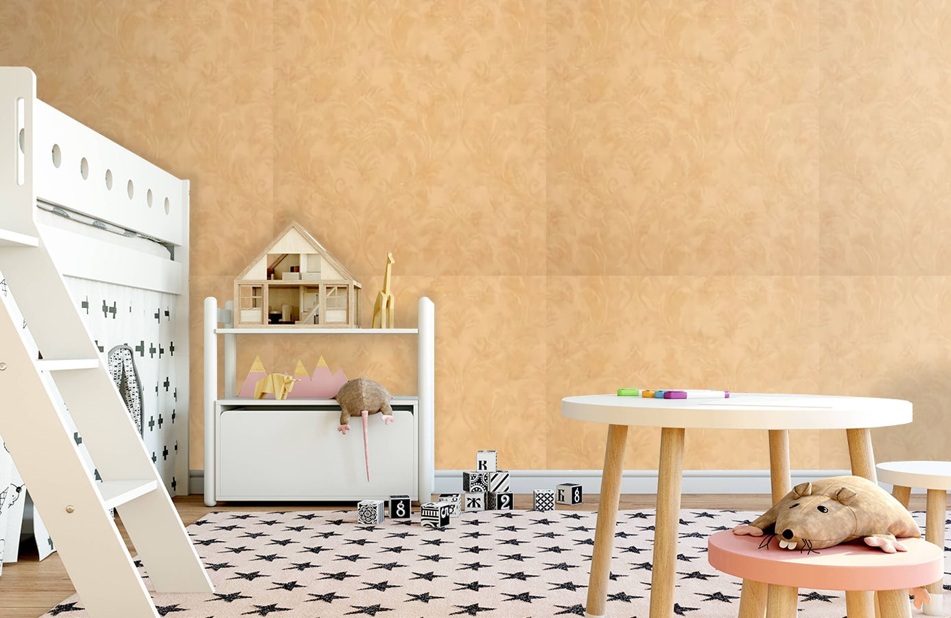 Обои 8012 фото в интерьере детская