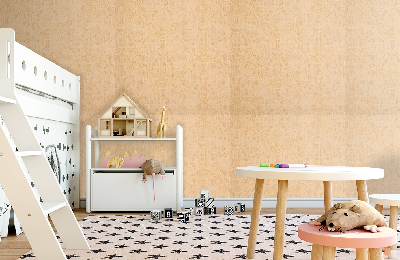 Обои 8032 фото в интерьере детская