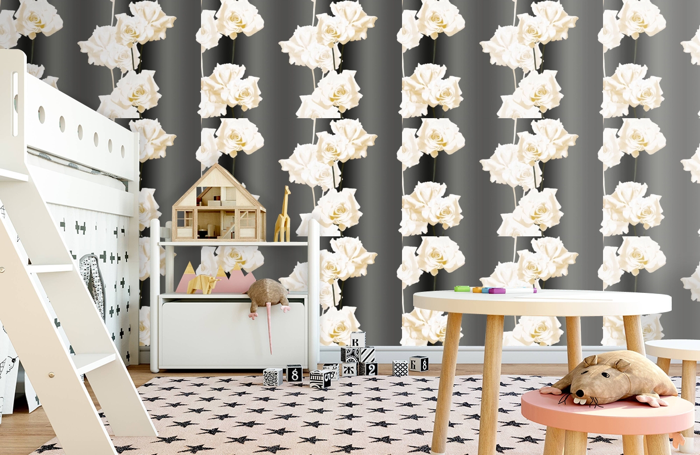 Обои 3D1211 фото в интерьере детская