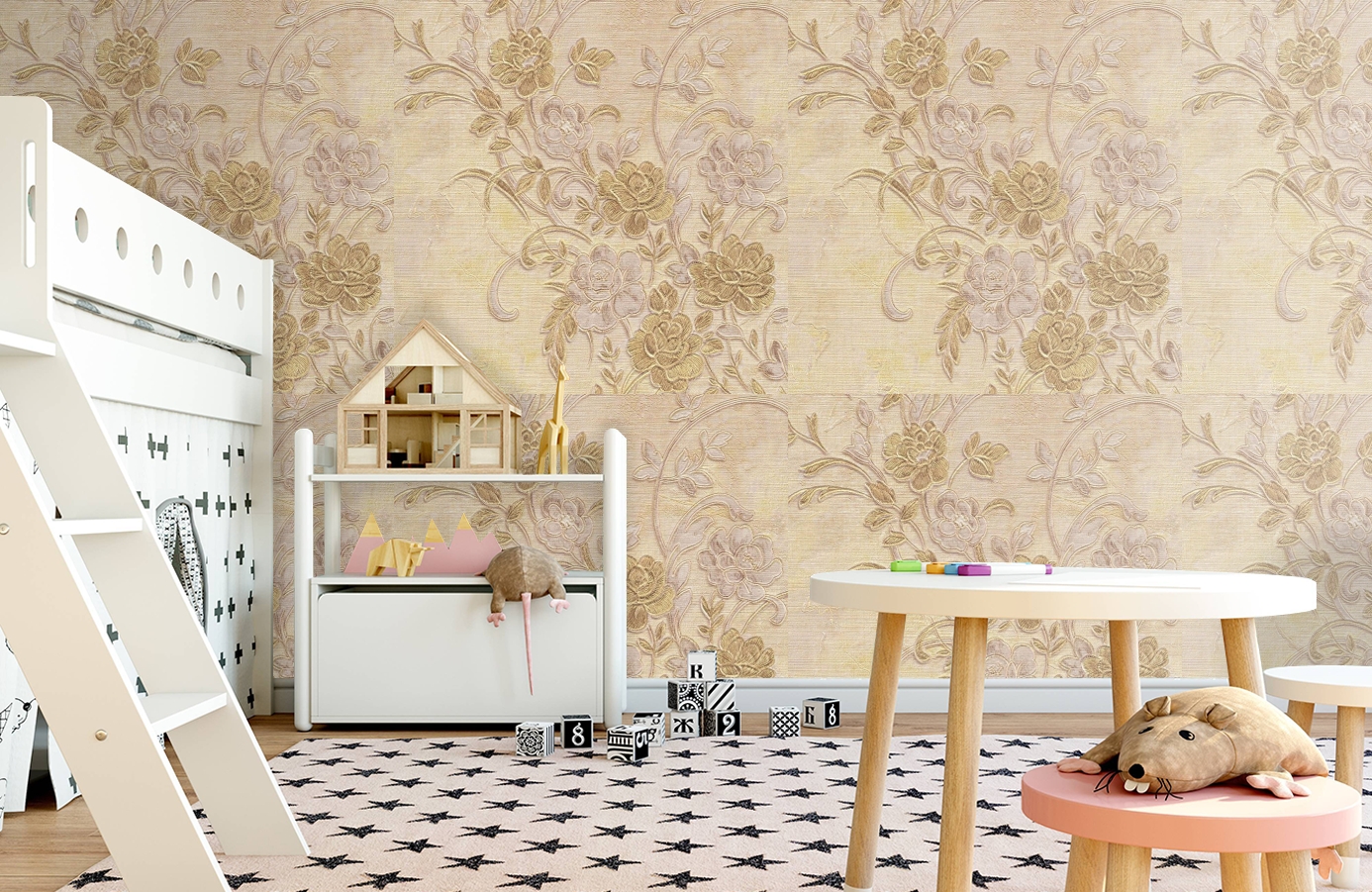 Обои 80935 фото в интерьере детская