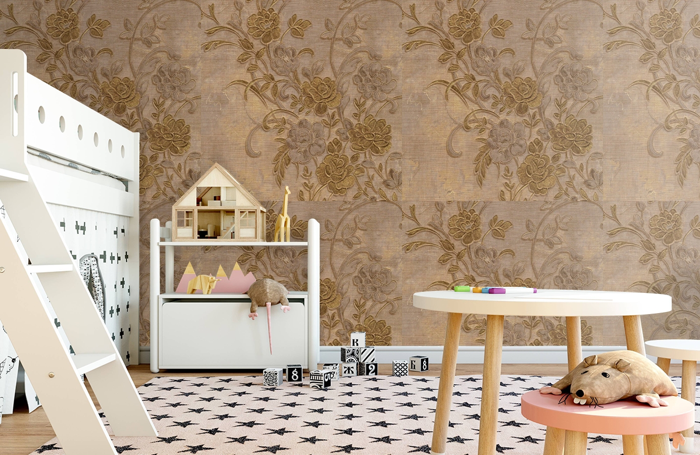 Обои 80936 фото в интерьере детская