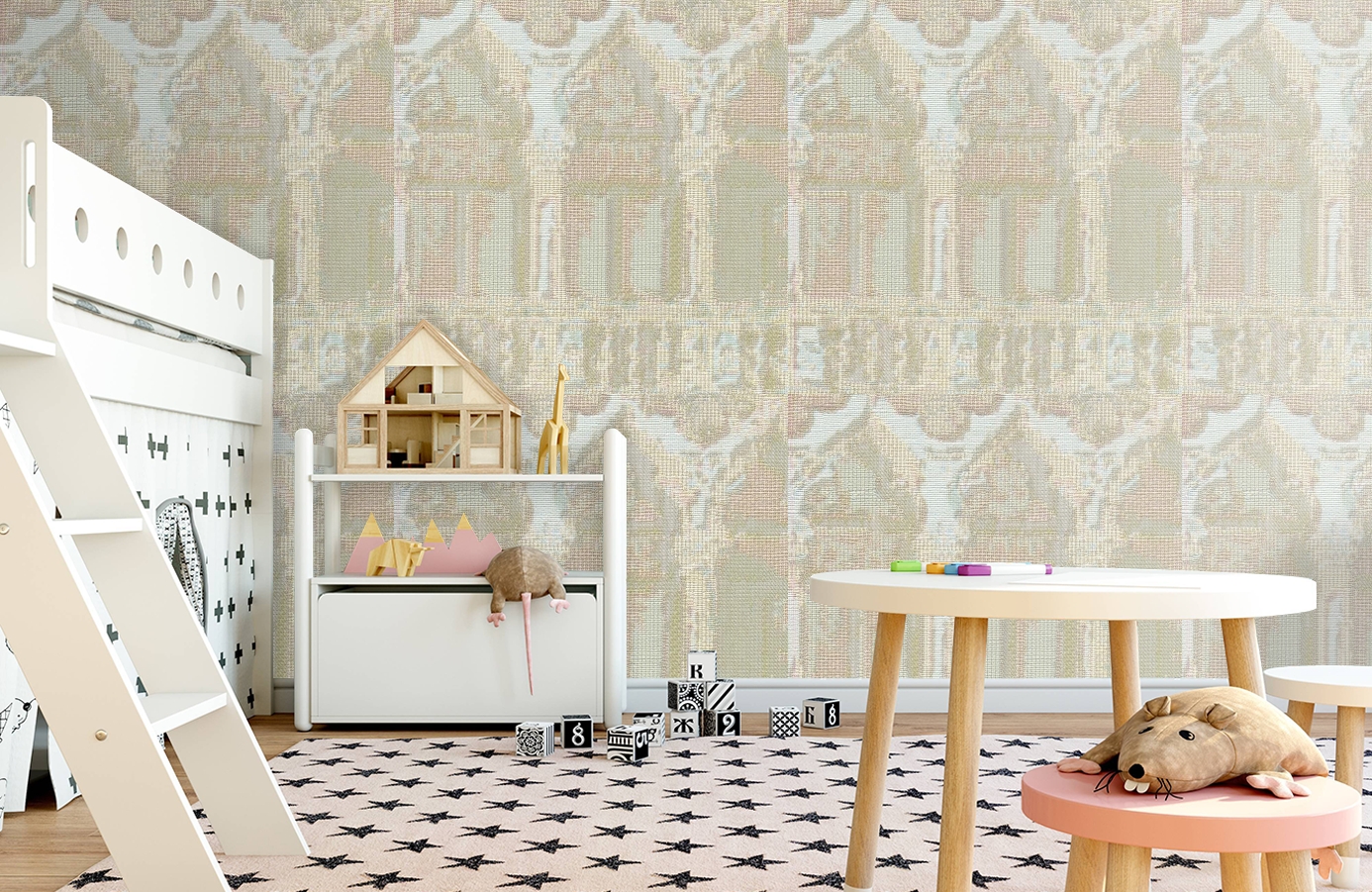 Обои 81734 фото в интерьере детская