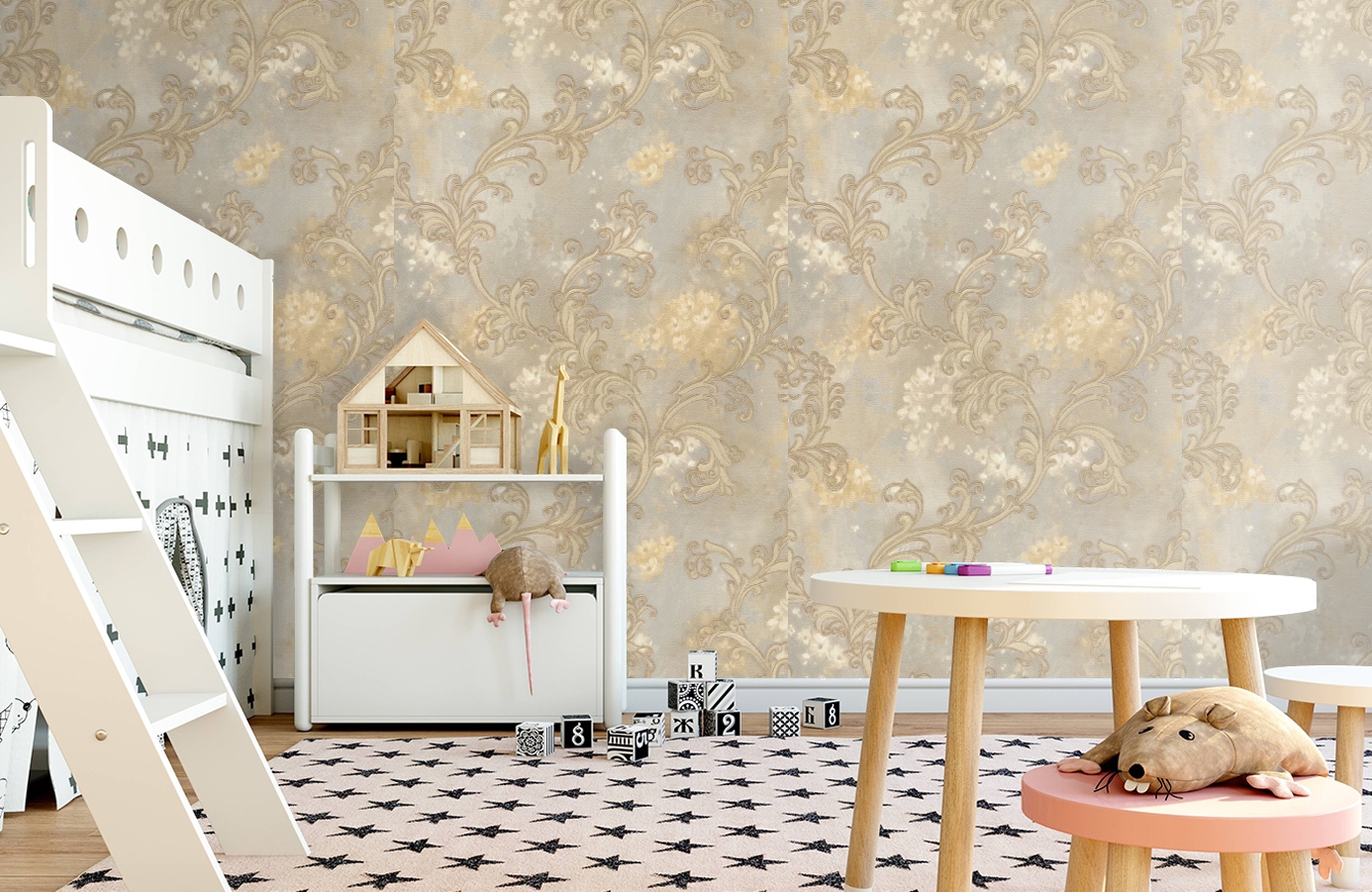 Обои 82201 фото в интерьере детская