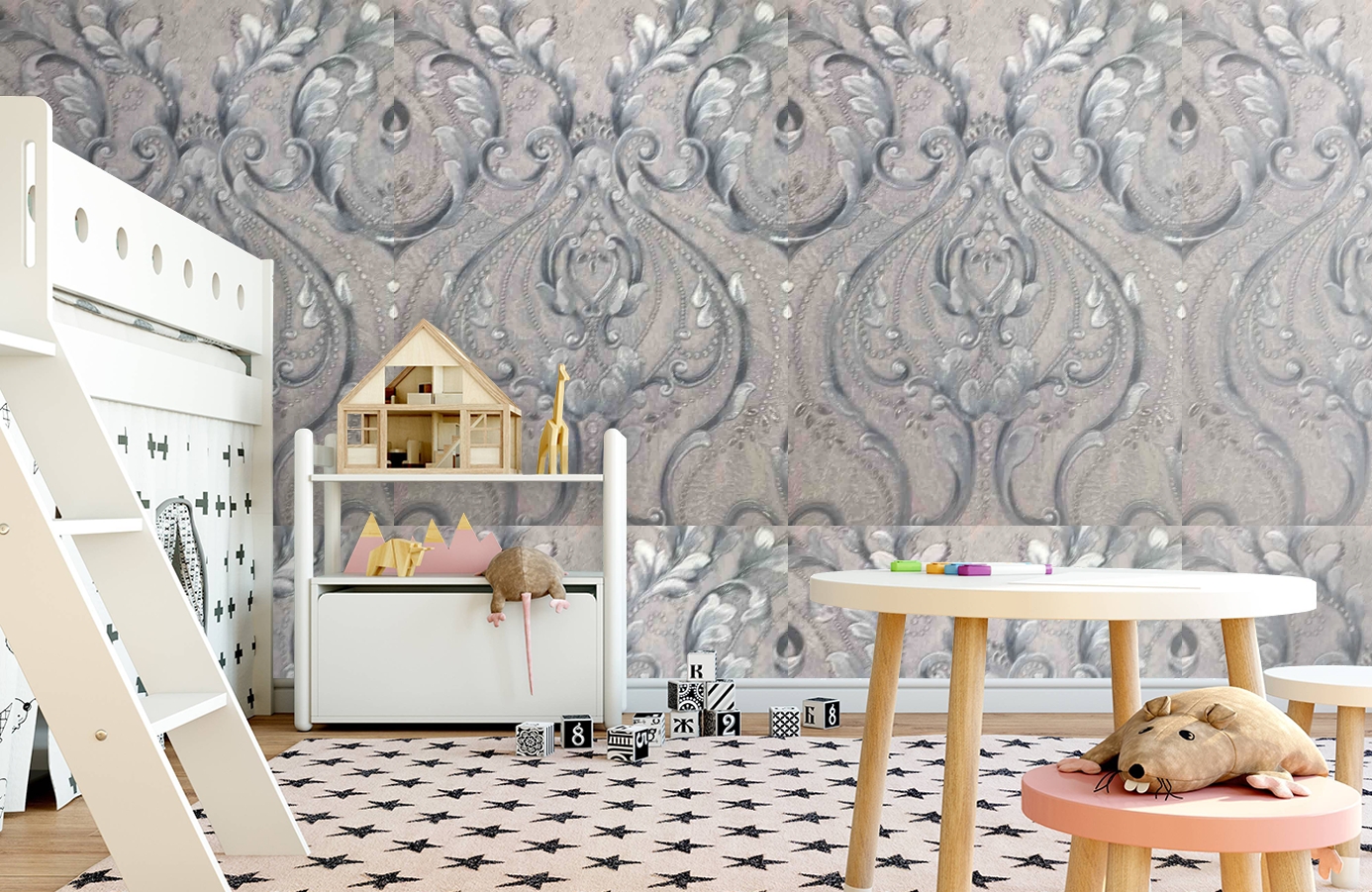 Обои 82434 фото в интерьере детская