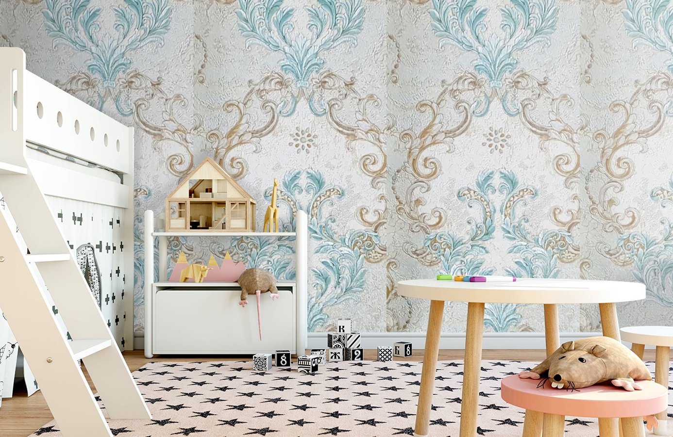 Обои 82804 фото в интерьере детская