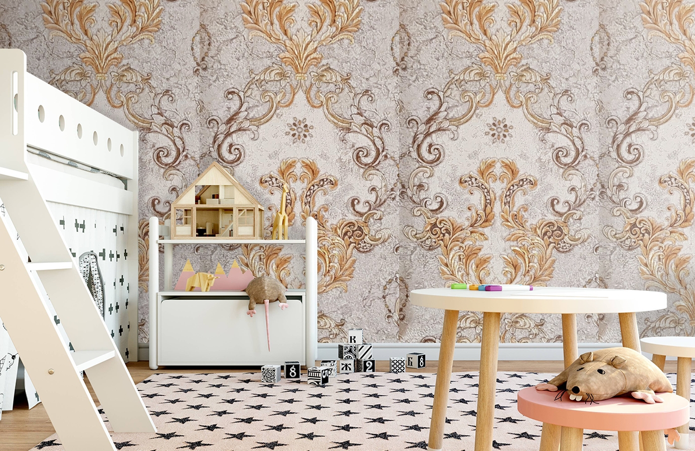Обои 82814 фото в интерьере детская