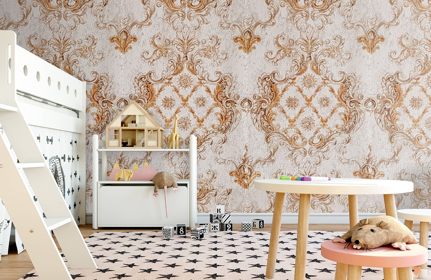Обои 82858 фото в интерьере детская