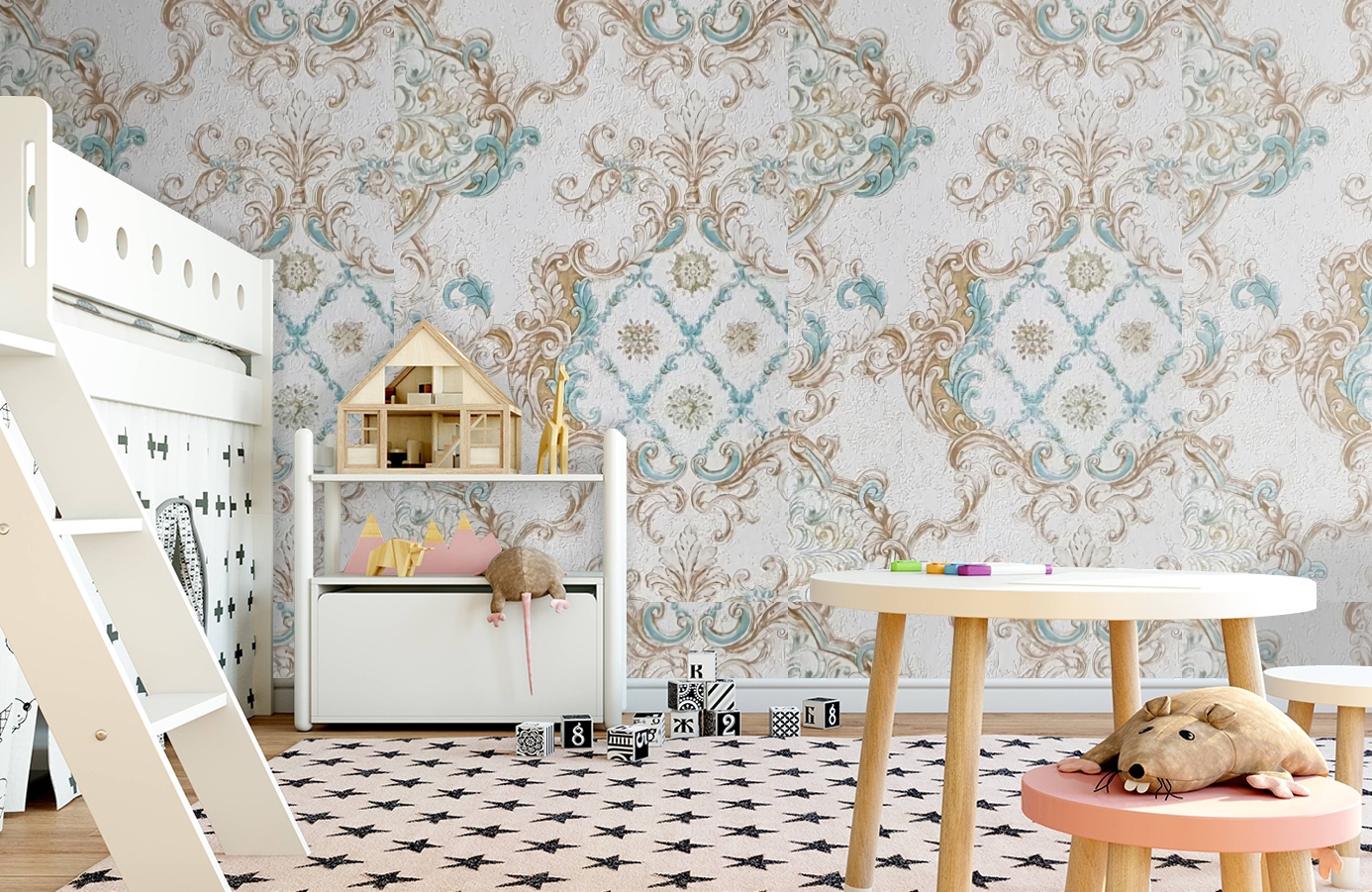 Обои 82862 фото в интерьере детская