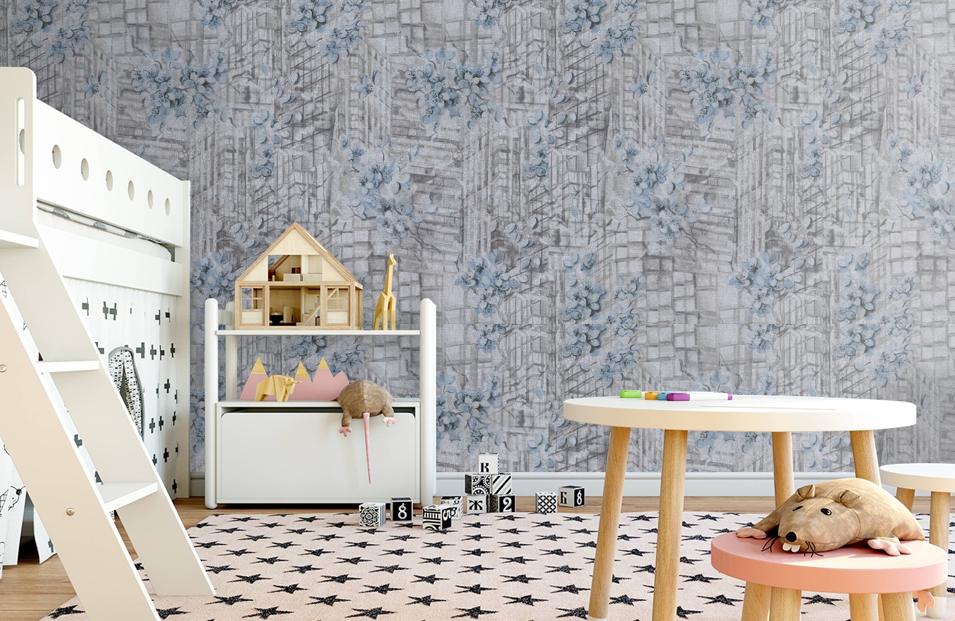 Обои 83263 фото в интерьере детская Обои 83263 фото в интерьере детская