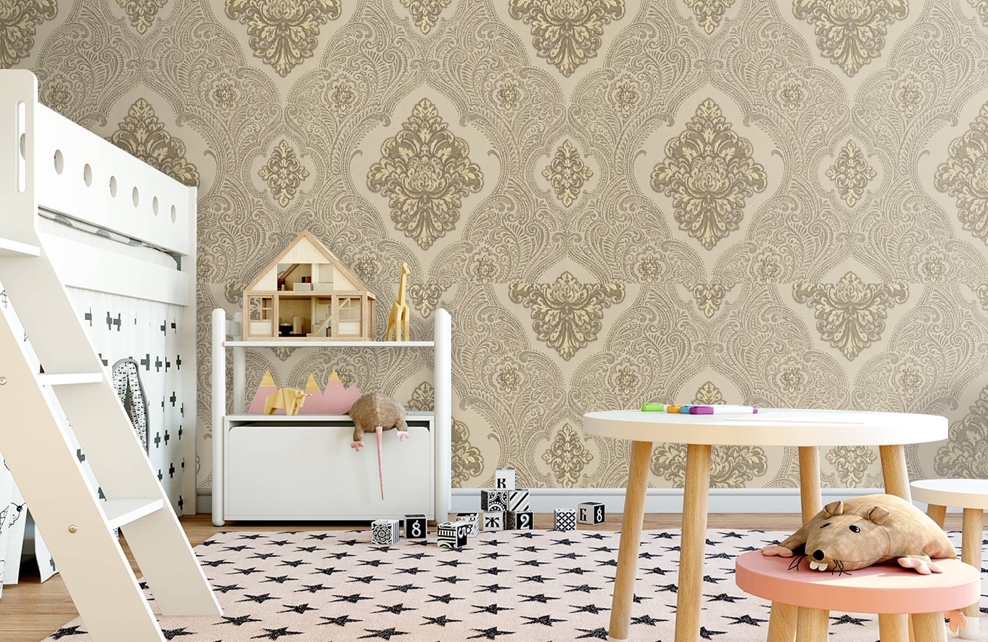 Обои 83402 фото в интерьере детская