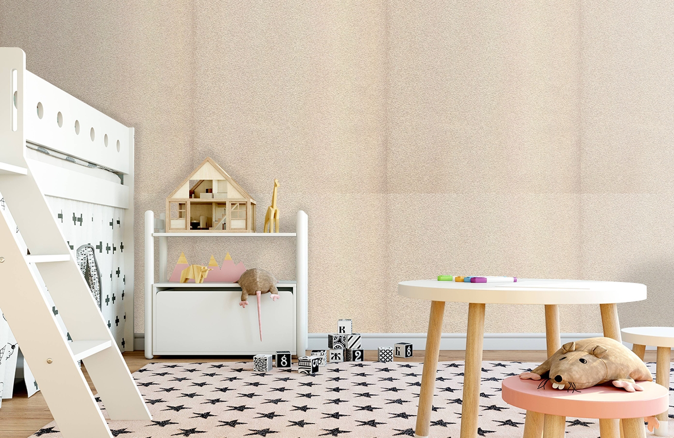 Обои 1008-02 фото в интерьере детская