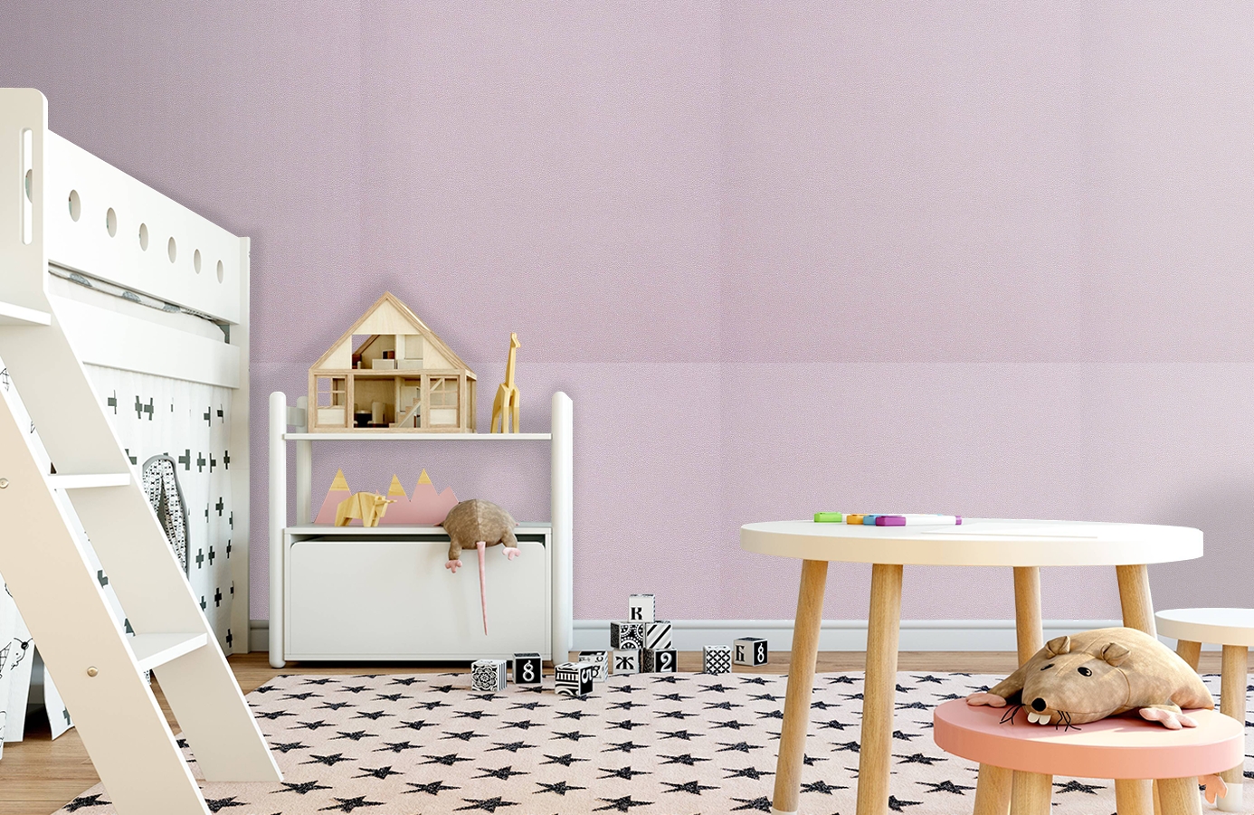 Обои 1008-18 фото в интерьере детская