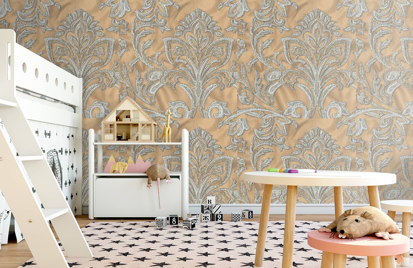 Обои 1117-05 фото в интерьере детская