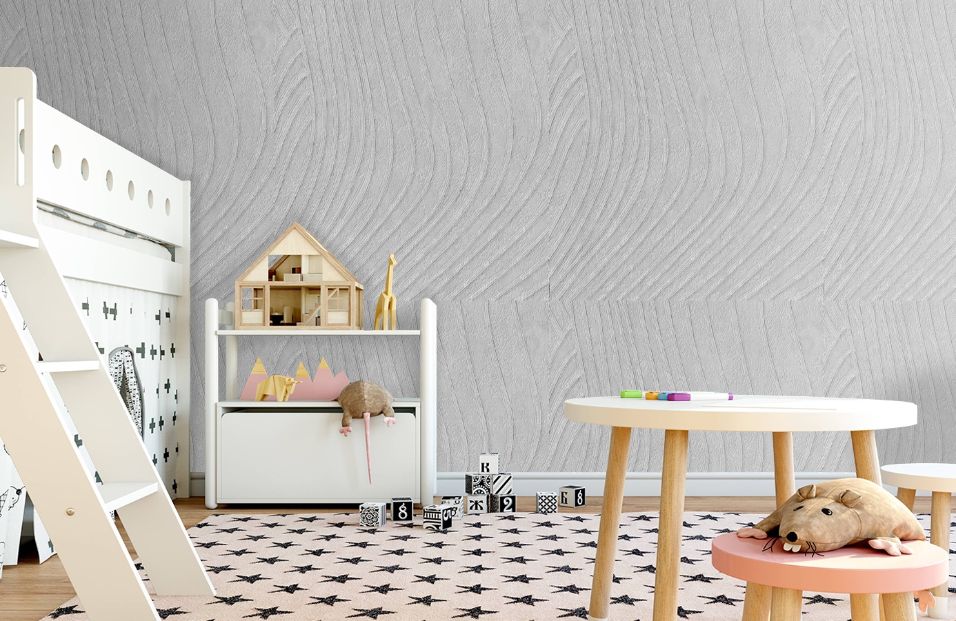 Обои 1131-11 фото в интерьере детская