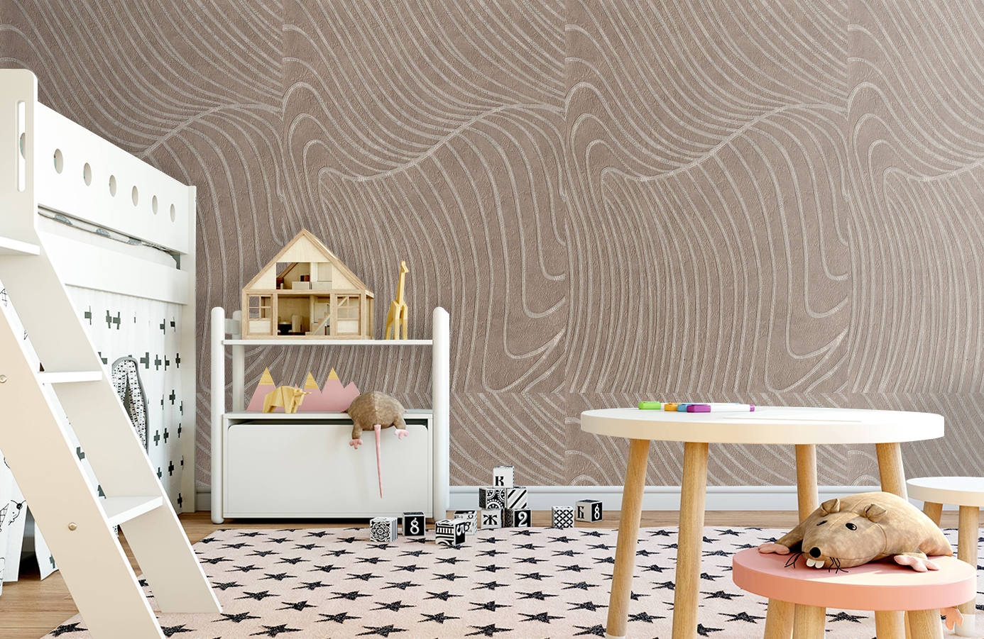 Обои 1131-12 фото в интерьере детская