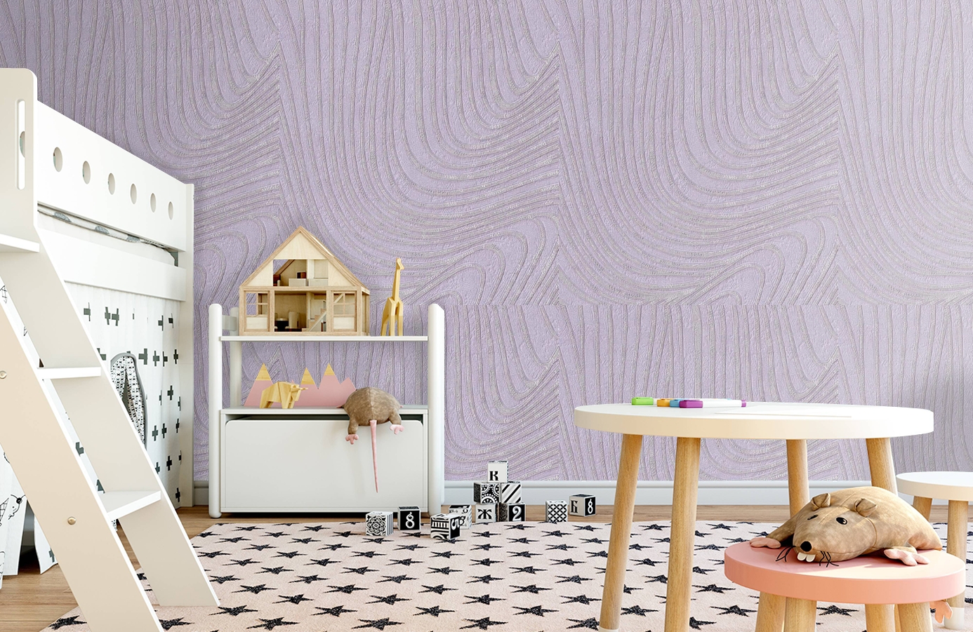 Обои 1131-18 фото в интерьере детская