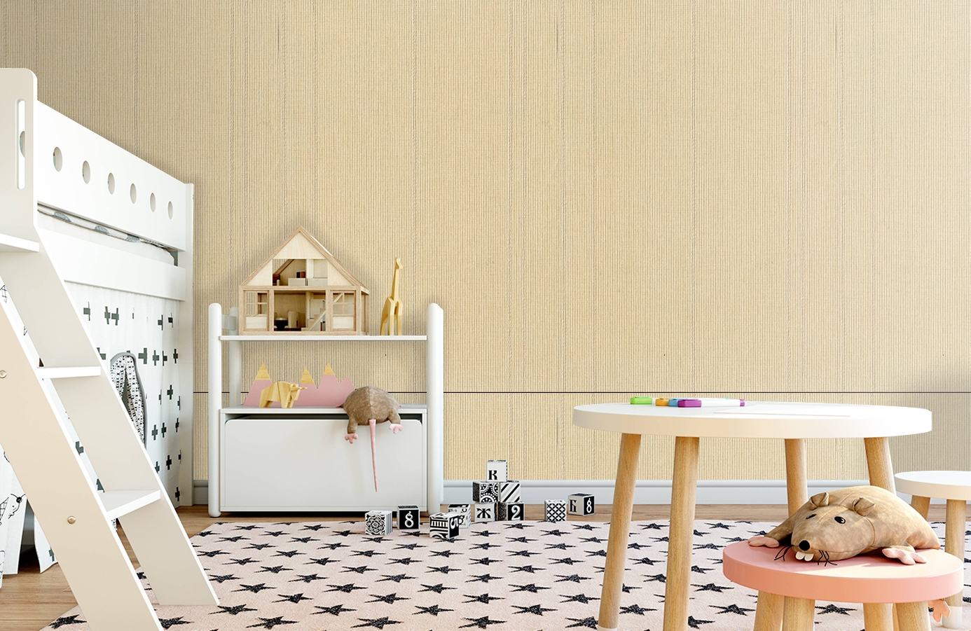 Обои 1138-06 фото в интерьере детская
