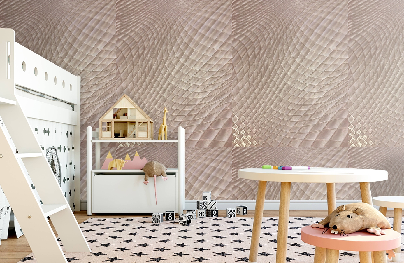 Обои 1139-02 фото в интерьере детская