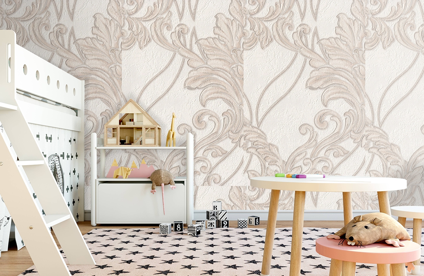 Обои 1153-00 фото в интерьере детская