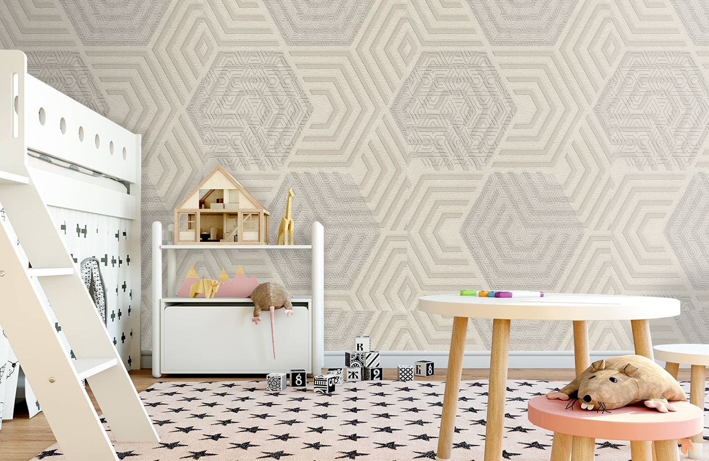 Обои 1161-01 фото в интерьере детская